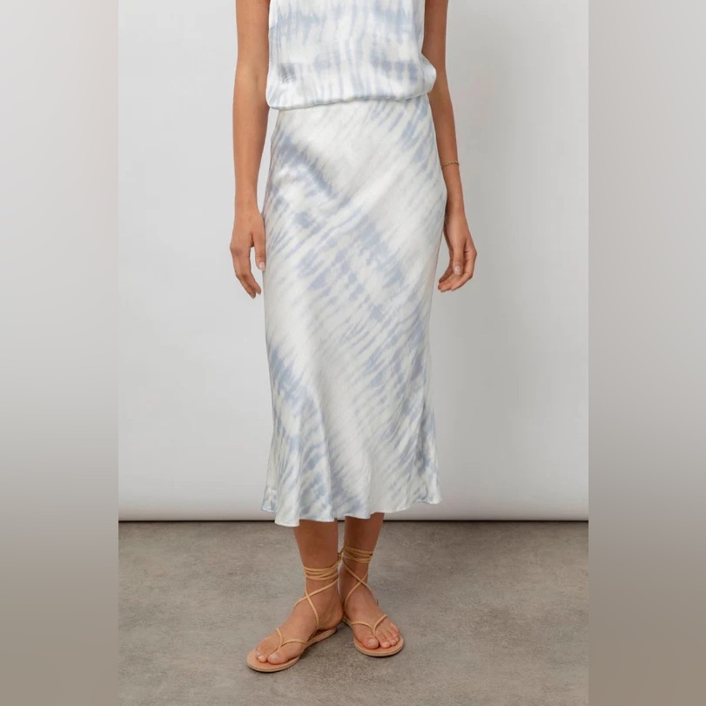 Rails Tie Dye Satin Midi Skirt